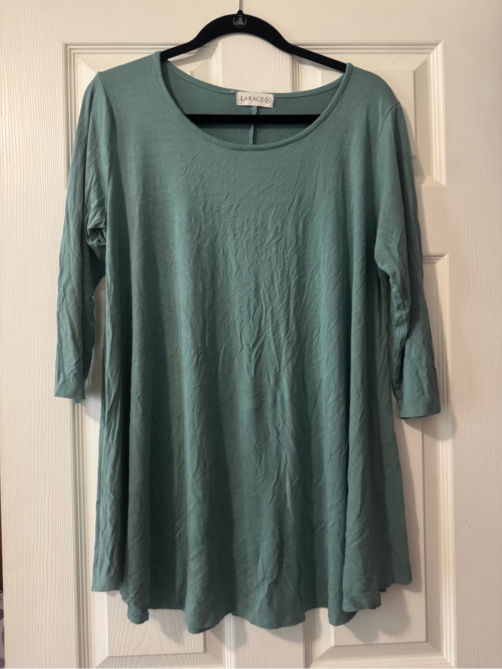 LARACE Mint Green 3/4 Sleeve Swing Tunic
